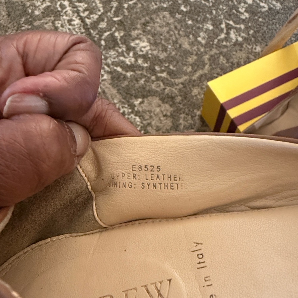 J. Crew Tan Leather Flats - Picture 2 of 5